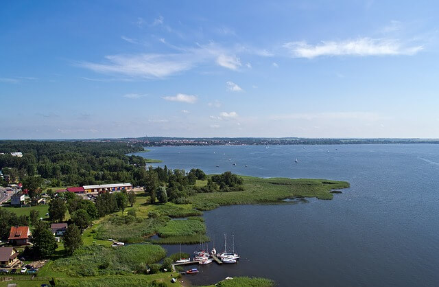 Widok na port w Giżycku