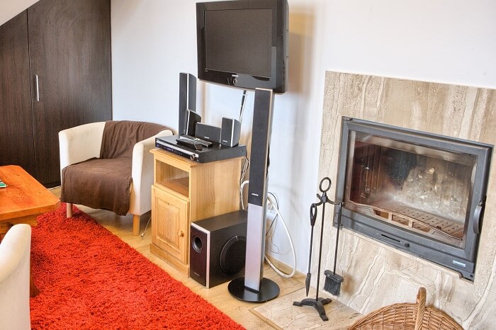 Kominek w apartamencie w Zakopanem
