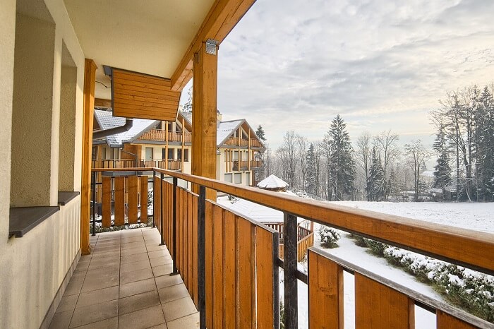 Widok z balkonu w apartamencie